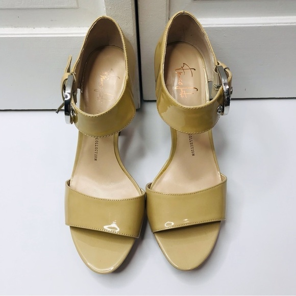 FRANCO SARTO Nude Cork Heels Size 9M - Picture 3 of 9